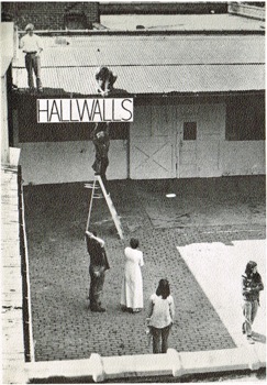 The courtyard of the Ashford Hollow Foundation, 30 Essex Street, 1975.