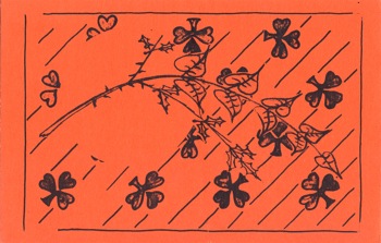 Invitation for Willy Bernhard exhibition at Hallwalls, 1983.