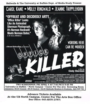 Flier for screening of Cindy Sherman's 