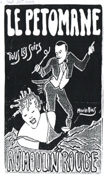 Event flier for artist presentation by Igor Vamos, 1999.