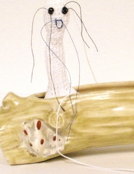 Detail of mixed-media work by Alfonso Volo