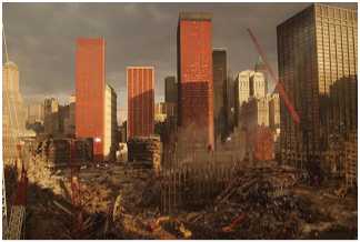 View of Ground Zero, Sept. 28, 2001. Photograph by Andrea Booher.